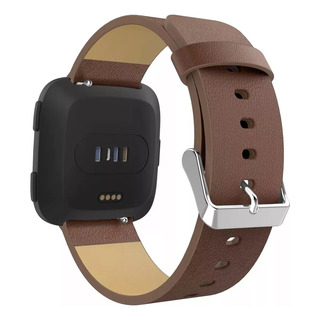 Correa De Cuero Genuino For Fitbit Versa 2 Marrón Correa De Cuero Genuino For Fitbit Versa 2 Marrón