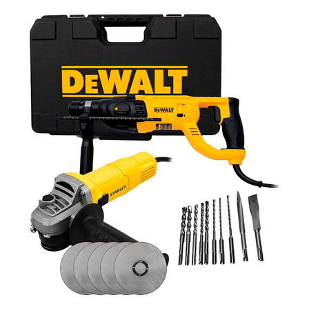 Rotomartillo Dewalt Sds D25260k + Miniesmeriladora + Regalos Rotomartillo Dewalt Sds D25260k + Miniesmeriladora + Regalos