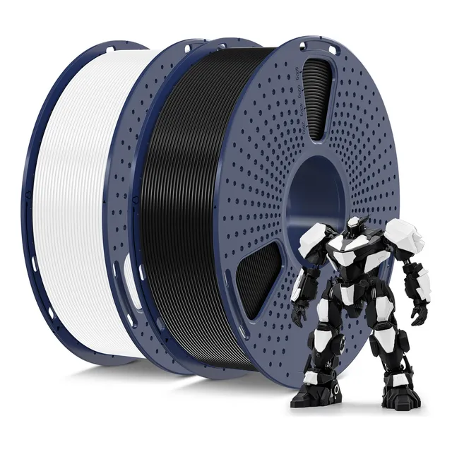 Filamento Sunlu Petg 3d 2kg 0.02mm Negro Blanco