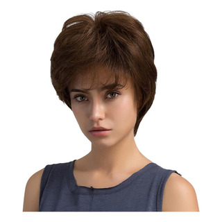 Perucas 100% De Cabelo Humano Em Camadas Curtas Para Mulhere Perucas 100% De Cabelo Humano Em Camadas Curtas Para Mulhere