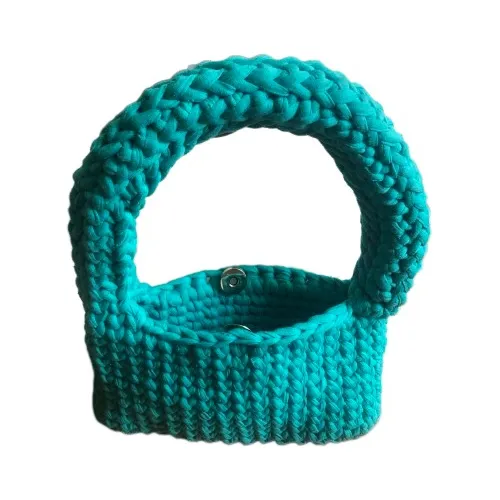 Bolso Canasto, Tejido A Crochet  En Trapillo