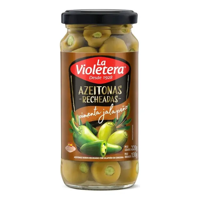 Azeitonas Com Jalapeno La Violetera 130g