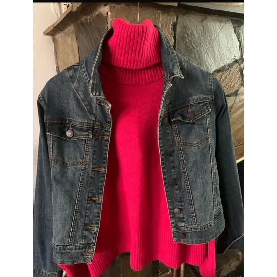 Campera De Jeans Mujer Talle S 4 Bolsillos Otoño