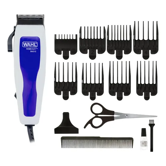 Máquina De Cortar Cabelo Wahl Home Cut 8 Pentes Tesoura Cor Azul