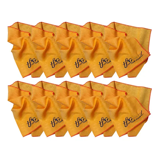 Flanela Hpg Musical Algodão Laranja 36 X 26 Cm (kit Com 10)