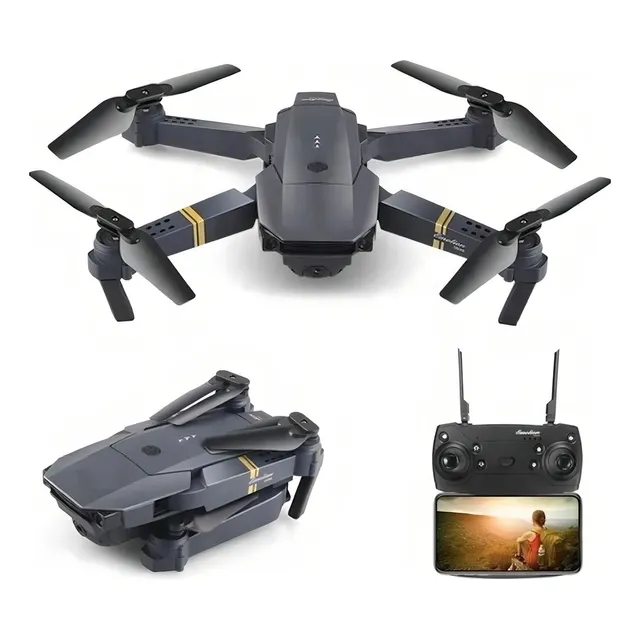 Drone 998 Plegable Con Camara Ideal Para Principiantes Negro HD 2.4 GHz
