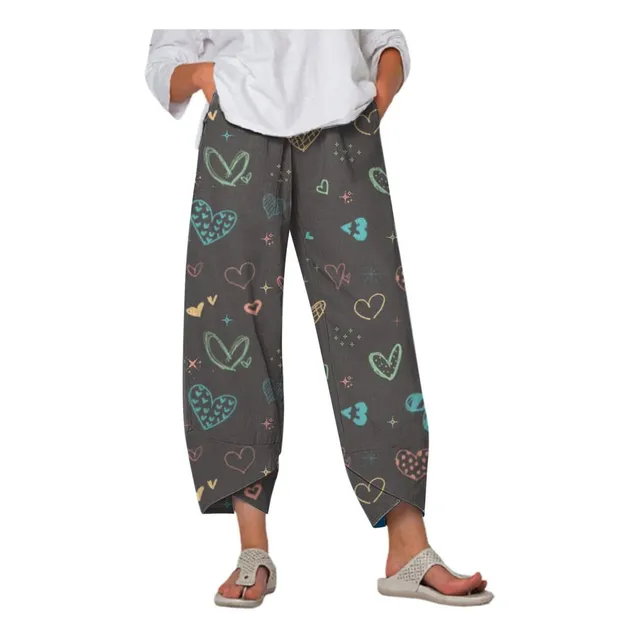 Pantalon Capris Para Mujer Cargo Holgado Plisado Calle