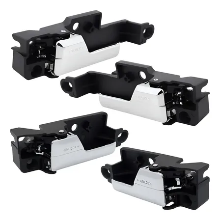 Kit 4 Maçaneta Puxador Interno Esquerdo Direito Ford Fusion Cromada Dianteira/traseira