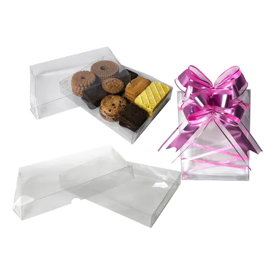 25 Cajas Acetato Transparente 20x15x3 Cms Mod 1867 Transpar