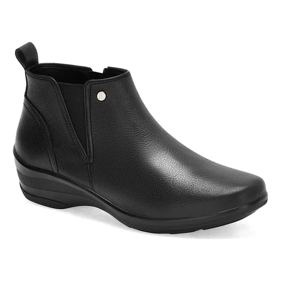Botin  Andrea Confort Acojinado Para Dama  Negro