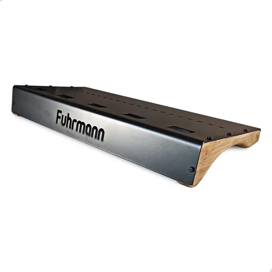 Pedalboard Luxo Detalhe Em Madeira Universal Com Velcro Cor Preto