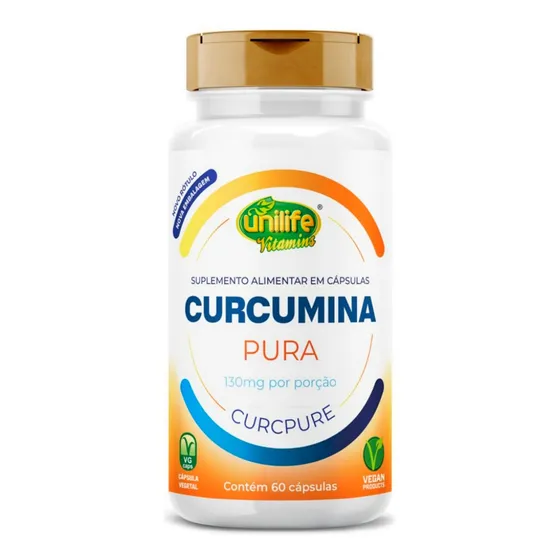 Curcumina Pura 130mg Por Dosis Unilife Producto Vegano