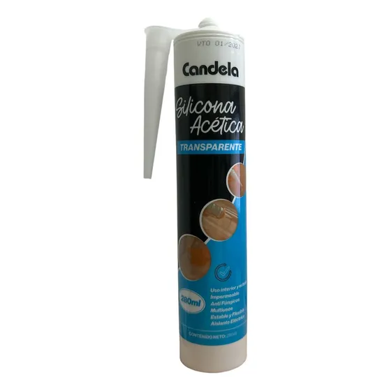 Sellador de silicona Candela Sellador transparente en cartucho 280mL