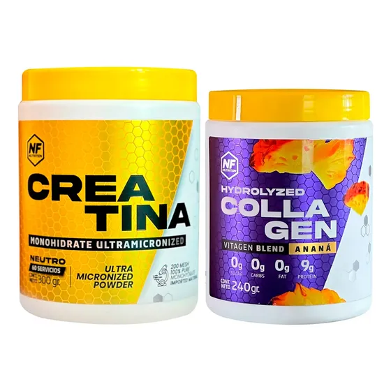 Nf Nutrition Kit Creatina Monohidrato + Colágeno Ananá 6c