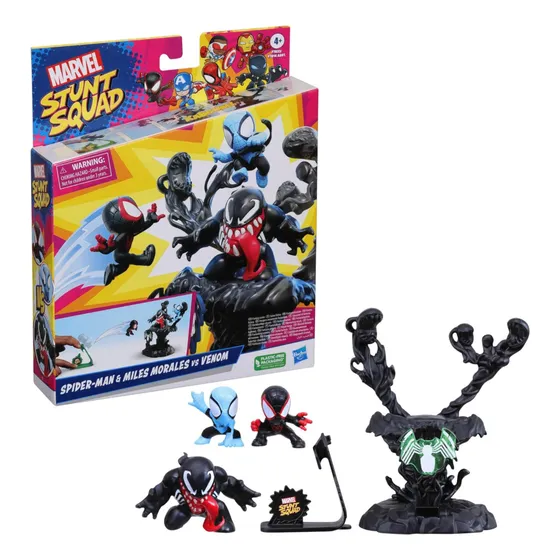 Venom Vs Miles Morales Stunt Squad Villain Knockdown Playse