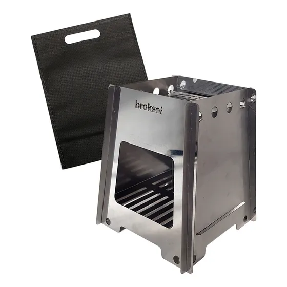 Hornillo Biocalentador Broksol Plegable Encastrable A Biomasa
