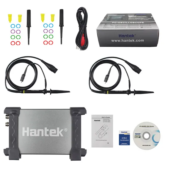 Osciloscopio digital 2 canales Hantek 6022BE gris - 20MHz de ancho de banda con 2 canales