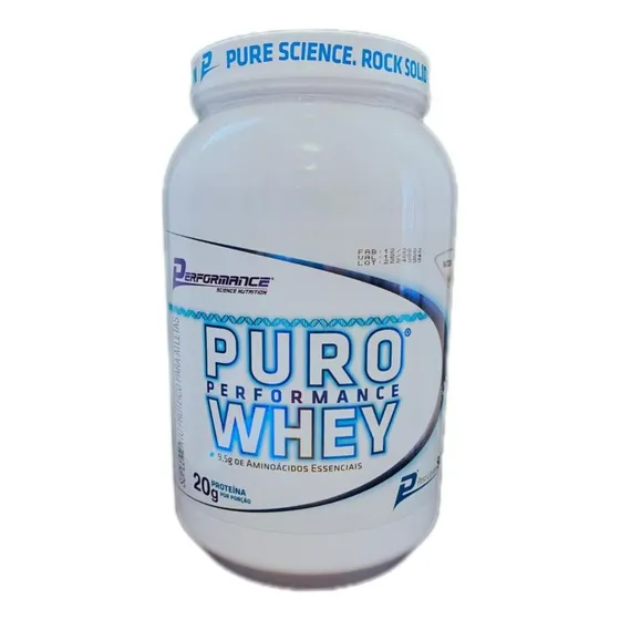 Pure Whey Performance Nutrition 900g A Melhor Protéina Sabor Natural