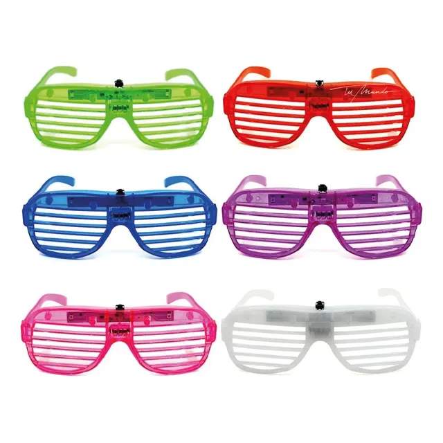 Lente Led Rejilla - Cotillón Fiestas Fluo Colores