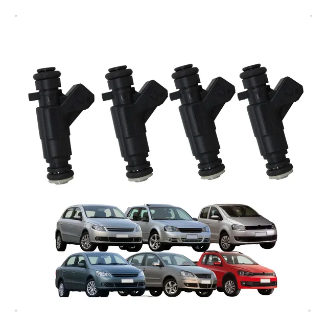 Kit 4 Bicos Injetores Fox Gol Voyage Saveiro G5 G6 1.6 Flex