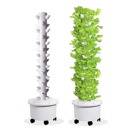 Sistema De Cultivo Torre Hidropónica 42 Plantas Luces Led