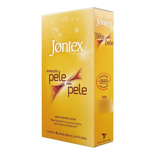 Preservativo Masculino Lubrificado Jontex Pele Com Pele C/4 Preservativo Masculino Lubrificado Jontex Pele Com Pele C/4