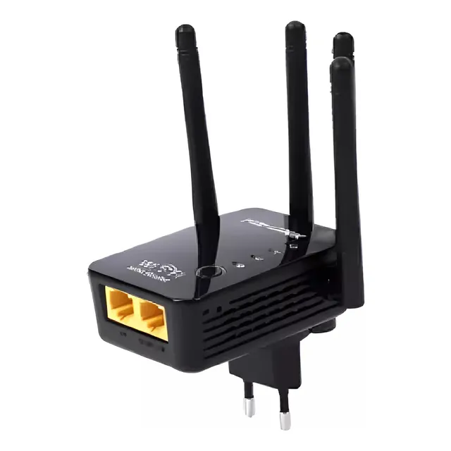 Amplificador De Señal Mini Router Wifi 4 Antenas Inalámbrico