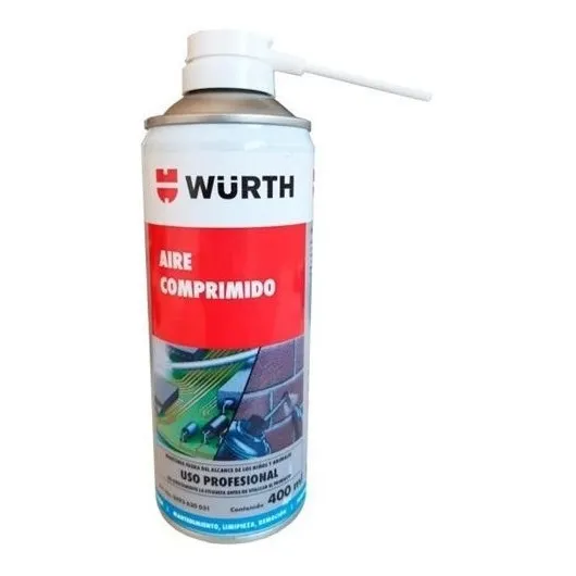 Aire Comprimido Wurth 400 Ml - Remueve Polvo Y Suciedad