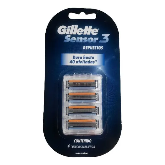 Repuesto Para Gillette Sensor 3 (4 Unidades)