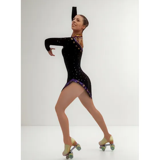 Cancan/panty Con Estribo Color Piel Marca Modellini/ Patin