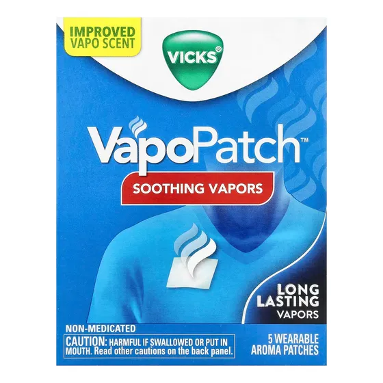 Vicks Vapopatch Con Vapores Calmantes Y Duraderos Pack De 5