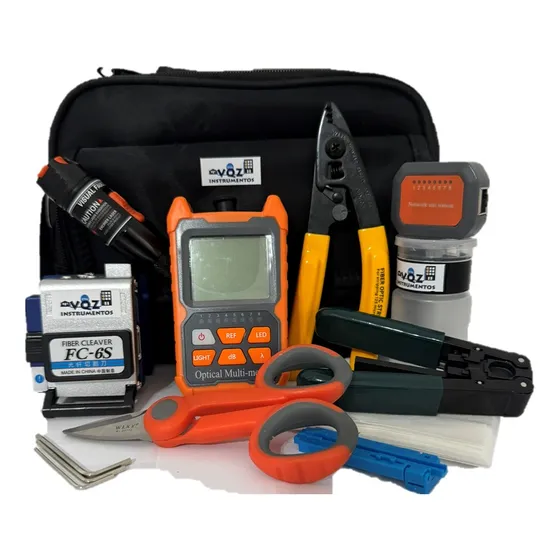 Kit 14 En 1 Herramientas Fibra Óptica Ftth C/tester Rj45vqz 