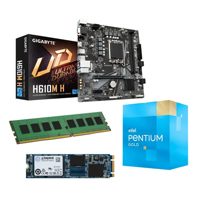 Kit Actualización Intel Pentium G7400 H610 Ddr5 8gb 2tb Kt