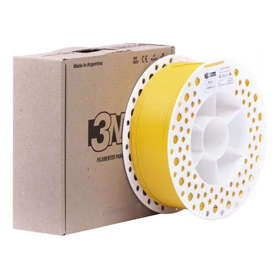 Filamento 3d 3nmax Pla+ 1.75mm 1kg Tonos Mate Impresora 3d Color Amarillo