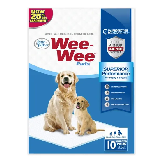 Four Paws Tapete Entrenador Perro Wee-wee Pads 55x58 10 Pzas