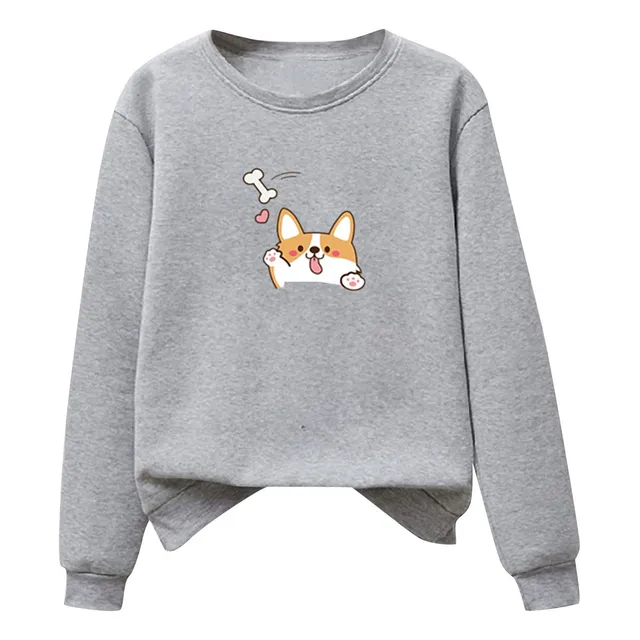 Sudadera Bonita Para Mujer Jersey Manga Larga Grafica Cuello