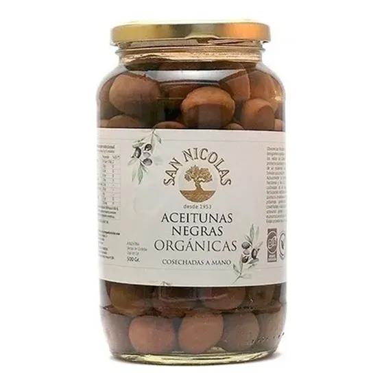 Aceitunas Negras Orgánicas Medianas X 500gr - San Nicolás