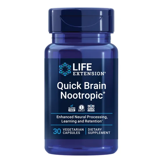 Nootropic Life Extension Quick Brain 30 Cápsulas