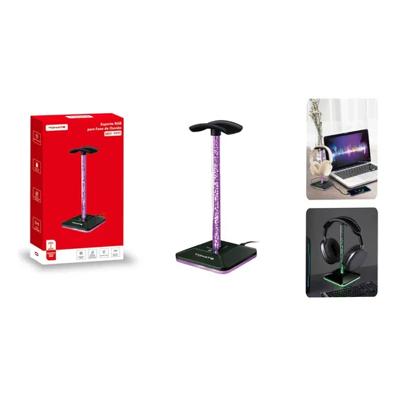 Suporte Rgb Para Fone De Ouvido Tomate Msy -9991