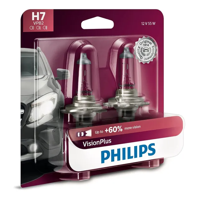 Philips H7 Visionplus Bombilla De Actualización De Faros ...