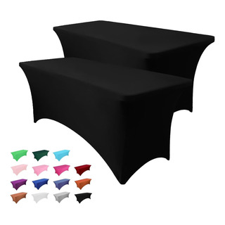 Mantel Heochy Para Mesas Rectangulares De 6 Pies, Negro (paq Mantel Heochy Para Mesas Rectangulares De 6 Pies, Negro (paq