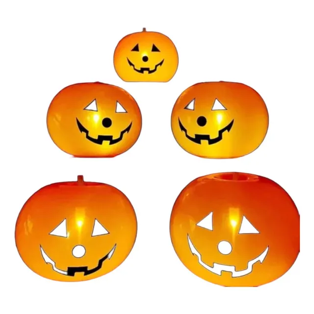Balões Infláveis Abóbora P Halloween Com Luz Led Brilhante 