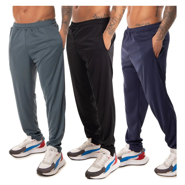 Kit 3 Calça Esportiva Elastano Masculina