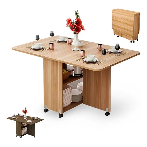 Mesa Plegable Moderna De Comedor Minimalista Diseño Borde