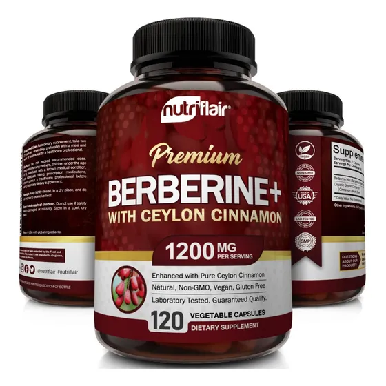 Nutriflair Berberina X1200mg Premium - 120 Cápsulas - Vegana Sabor Sin Sabor