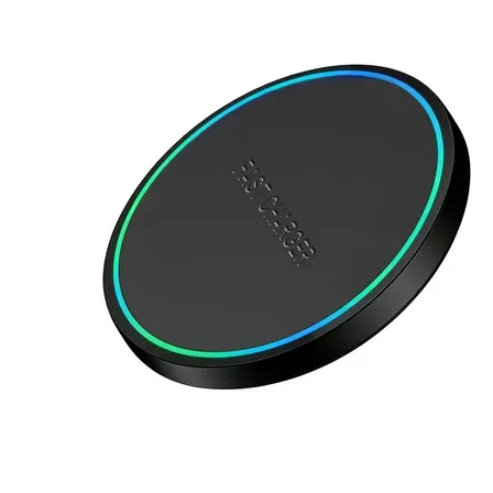 Cargador Inalámbrico Qi Universal Redondo Black