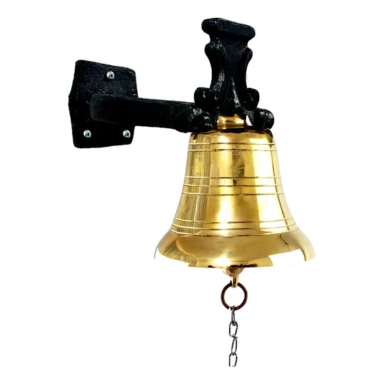 Sino De Bronze Puro Com Suporte De Parede 1,5 Kg Para Empresa Comemoraçao De Metas Sitío Chacaras Ou Decoração Império Do Cobre