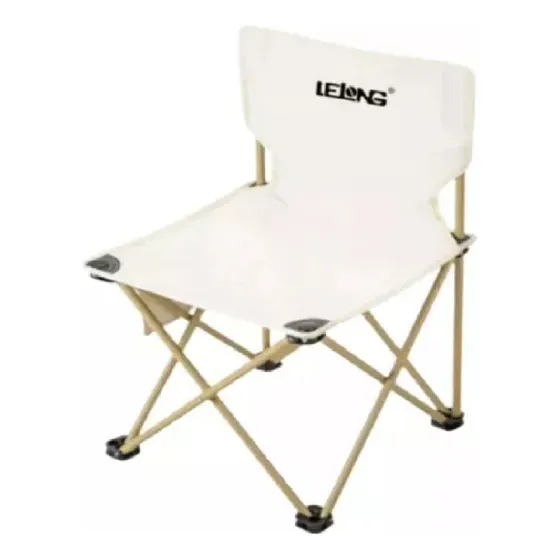 Cadeira Camping Pesca Praia Dobrável Bolsa Resistente 100kg Cor Branco