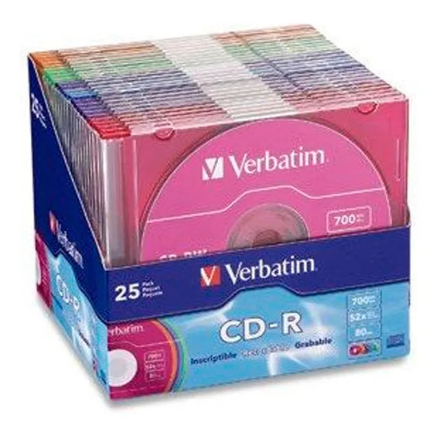 Pack 50 Disco Compacto Verbatim 97488 CDR 52x 80min 700 Mb