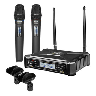 Microfone Sem Fio Duplo Skp Com Transmissor Uhf 600 Pro Microfone Sem Fio Duplo Skp Com Transmissor Uhf 600 Pro